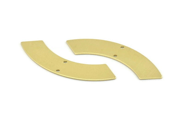 Brass Rectangle Blank, 8 Raw Brass Rectangle Connectors With 2 Holes, Stamping Blanks (50x10x0.80mm) M094