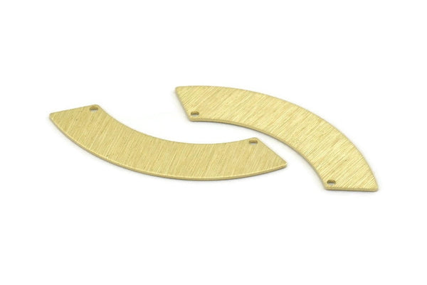 Brass Rectangle Blank, 8 Textured Raw Brass Rectangle Connectors With 2 Holes, Stamping Blanks (50x10x0.80mm) M102