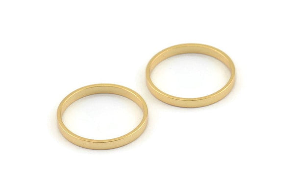 18mm Circle Connectors - 10 Gold Plated Brass Circle Connectors (18x0.8x2mm) D0310 Q0631