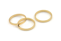 18mm Circle Connectors - 10 Gold Plated Brass Circle Connectors (18x0.8x2mm) D0310 Q0631