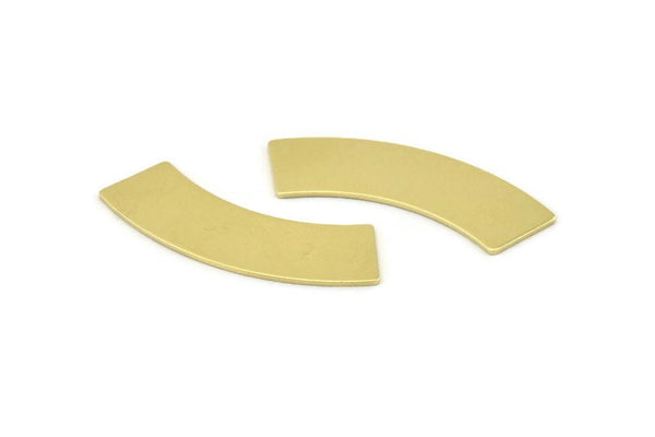 Brass Rectangle Blank, 10 Raw Brass Rectangle Stamping Blanks (37x10x0.80mm) M075