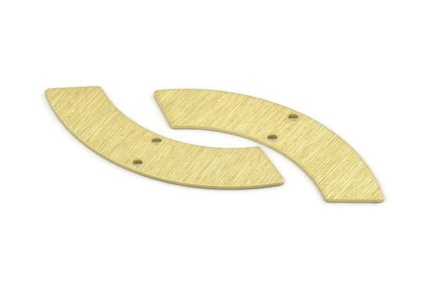 Brass Rectangle Blank, 8 Textured Raw Brass Rectangle Connectors With 2 Holes, Stamping Blanks (50x10x0.80mm) M101