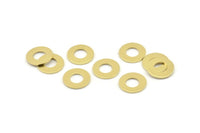 Brass  Round Connector, 24 Raw Brass Round Disc, Middle Hole Connectors, Bead Caps, Findings (12x0.80mm) D1415