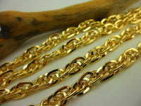 Link Chain, 1 Meter 3.3 Feet (7.5x5mm) Gold Plated Chain - Gp33 Z155