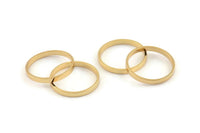 18mm Circle Connectors - 10 Gold Plated Brass Circle Connectors (18x0.8x2mm) D0310 Q0631