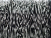 Gunmetal Black Chain, 1 Meter - 3.3 Feet (1mm) Gunmetal Brass Faceted Ball Chain Z009