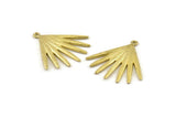 Brass Broom Charm, 2 Raw Brass Broom Charms With 1 Loop, Pendants, Earrings (31x1.5mm) N1010