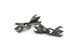 Silver Dragon Claw, 925 Silver, 925 Black Silver Bracelet Connectors, For Making Bracelets, Bracelet Clasp - Setting Size 8mm F126