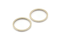 25mm Circle Connectors, 8 Antique Silver Plated Brass Circle Connectors (25x2x2mm) E009 H1205