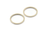 25mm Circle Connectors, 8 Antique Silver Plated Brass Circle Connectors (25x2x2mm) E009 H1205