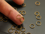 8 mm Antique Brass Jump Ring Connectors Findings 100 pcs