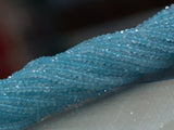 Blue Topaz Micro Faceted Rondelle  Gemstone Beads