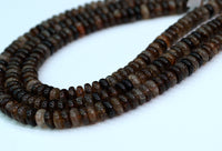 Brown Cracked Agate 8x4.5 mm Rondelle Germstone Beads 15.5 inches Full Strand G92 T037