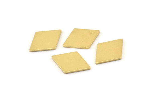 Brass Diamond Blank, 24 Raw Brass Diamond Blanks, Rhombus Blanks (17x12x0.80mm) A1671