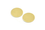 Brass Round Tag, 12 Raw Brass Round Stamping Blanks, Findings (16x0.80mm) M01354