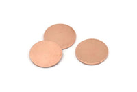 Copper Round Tag, 12 Copper Brass Round Stamping Blanks, Findings (16x0.80mm) M01347