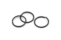 20mm Jump Ring - 12 Oxidized Black Brass Jump Rings (20x1.5mm) D0234 S1193