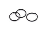 20mm Jump Ring - 12 Oxidized Black Brass Jump Rings (20x1.5mm) D0234 S1193