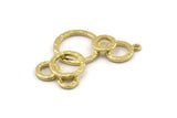 Brass Charm, Raw Brass, Brass Pendants, Charm Pendants, Brass Round Charms With 1 Loop (44x27x2mm) N1467