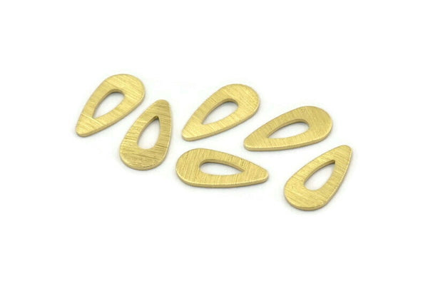 Brass Drop Blank, 50 Textured Raw Brass Drop Blanks (15x8x0.80mm) M01385