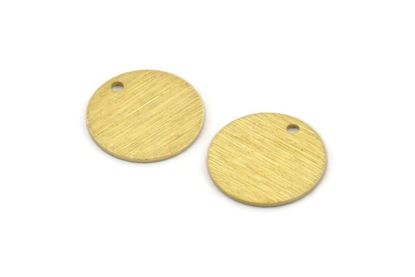 Brass Cabochon Tag, 12 Textured Raw Brass Cabochon Tags With 1 Hole, Stamping Tags (16x0.80mm) M01356