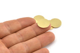 Brass Round Tag, 12 Raw Brass Round Stamping Blanks, Findings (16x0.80mm) M01354