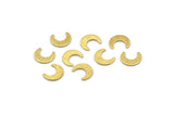 Brass Moon Blank, 250 Textured Raw Brass Tiny Crescent Moon Blanks (7x6x0.50mm) M01308