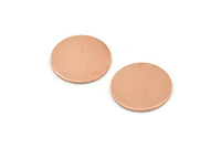 Copper Round Tag, 12 Copper Brass Round Stamping Blanks, Findings (16x0.80mm) M01347