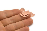 Copper Moon Charm, 10 Raw Copper Moon Phases Charms With 1 Loop (22x17x0.70mm) M01440