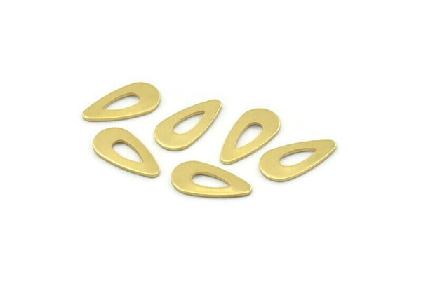 Brass Drop Blank, 50 Raw Brass Drop Blanks (15x8x0.80mm) M01382