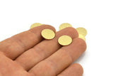 Brass Round Tag, 24 Hammered Raw Brass Round Stamping Blanks, Findings (12x0.80mm) M01505