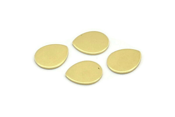 Brass Drop Blank, 24 Raw Brass Drop Stamping Blanks (12x0.70mm) M01523