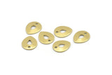 Brass Drop Charm, 24 Raw Brass Drop Charms With 1 Hole, Stamping Blanks (12x0.70mm) M01535