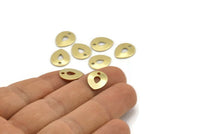 Brass Drop Charm, 24 Raw Brass Drop Charms With 1 Hole, Stamping Blanks (12x0.70mm) M01535