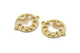 Moon Phases Charm, 2 Gold Plated Brass Crescent Charms With 2 Loops, Connectors, Bracelet Parts (22mm) N1356 H1568