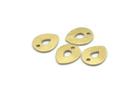 Brass Drop Charm, 12 Textured Raw Brass Drop Charms With 1 Hole, Stamping Blanks (12x0.70mm) M0195