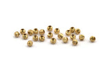 Brass Pumpkin Bead, 150 Raw Brass Pumpkin Spacer Beads, Findings (4mm) B0127