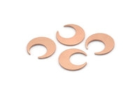 Copper Moon Blank, 12 Raw Copper Crescent Moon Blanks (14x13.5x0.80mm) M01627