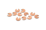 Copper Moon Blank, 250 Raw Copper, Crescent Moon, Copper Blanks (7x0.80mm) M01636