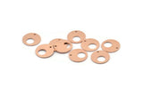 Copper Round Charm, 24 Raw Copper Round Charms With 1 Hole (13x0.80mm) M01639