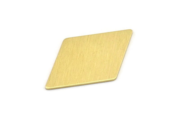 Brass Diamond Blank, 6 Textured Raw Brass Diamond Blanks, Rhombus Blanks (40x26x0.80mm) M01511