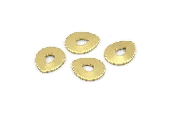 Brass Drop Blank, 24 Raw Brass Drop Stamping Blanks (12x0.70mm) M01534