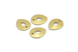 Brass Drop Charm, 24 Raw Brass Drop Charms With 1 Hole, Stamping Blanks (12x0.70mm) M01535