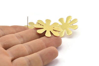 Brass Diasy Earring, 6 Raw Brass Flower Stud Earrings (28x0.80mm) N0680 A2100