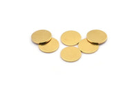 Brass Round Tag, 24 Raw Brass Round Stamping Blanks, Findings (12x1mm) A2112