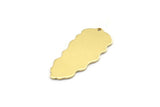 Brass Leaf Charm, 8 Raw Brass Leaf Charms With 1 Hole, Leaf Charm Earrings (30x13x0.80mm) M01683