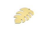 Brass Leaf Charm, 8 Raw Brass Leaf Charms With 1 Hole, Leaf Charm Earrings (30x20x0.80mm) M01730