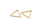 Gold Triangle Ring, 12 Gold Plated Brass Triangle Rings, Charms (17x17x17mm) Bs-1123