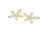 Silver Leaf Pendant, 10 Antique Silver Plated Brass Leaf Pendants With 2 Loops (28x23x0.80mm) D0581 Q0741