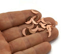 Copper Moon Blank, 100 Raw Copper, Crescent Moon, Copper Blanks (9x3x0.80mm) M01635